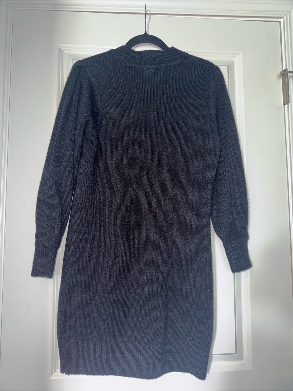 Anthropologie Black Long-Sleeve Knit Dress